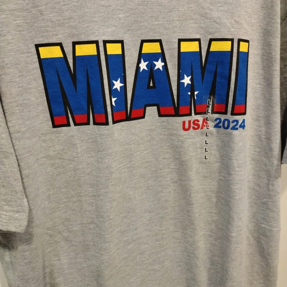 NWT Point Miami USA 2024 Venezuela Soccer Fan T-shirt Men's Sz L-Casual - Picture 5 of 6